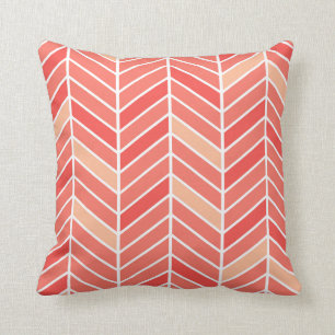 Coussin Cantileveron Chevron large pêche