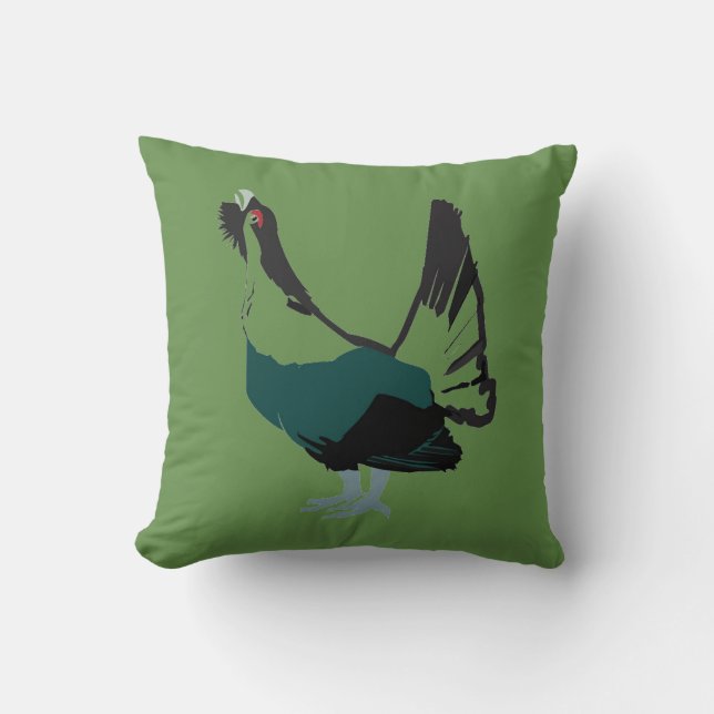 Coussin Capercaillie oiseau Art Cushion (Recto)