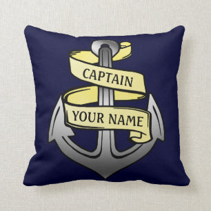 Coussin Capitaine de bateau fait sur commande nautique