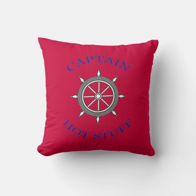 Coussin "Capitaine Hot Stuff" Jetez l'oreiller (Recto)