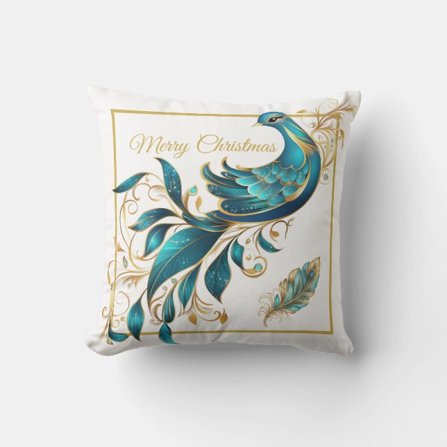 Coussin Caplet et plumes de Noël (Recto)