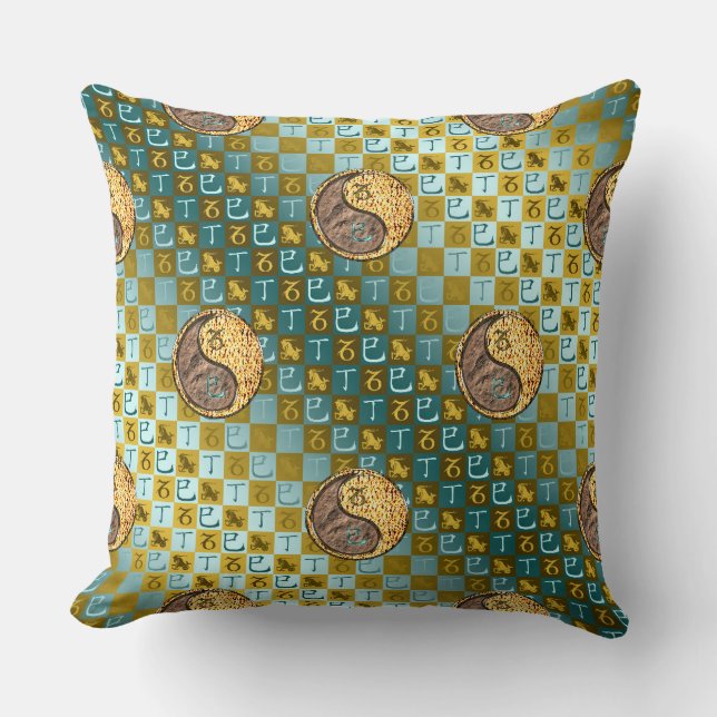 Coussin Capricorn & Fire Snake (Recto)
