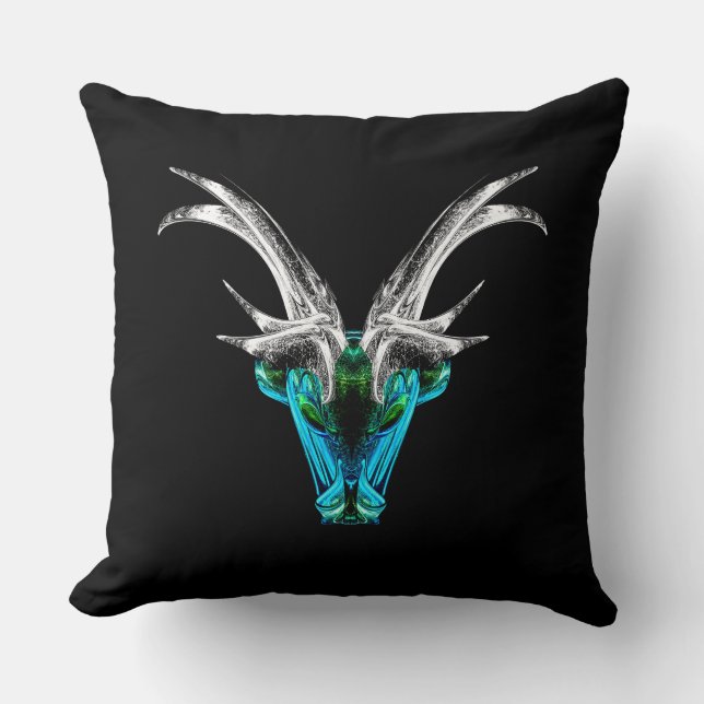 Coussin Capricorn – Minimalist Zodiac Decorative Pillow  (Recto)