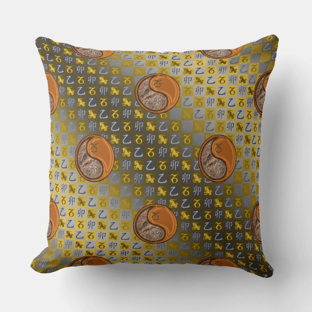 Coussin Capricorne & Lapin de Bois (Recto)