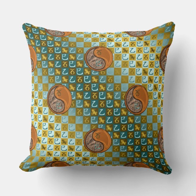 Coussin Capricorne & Serpent de Bois (Recto)