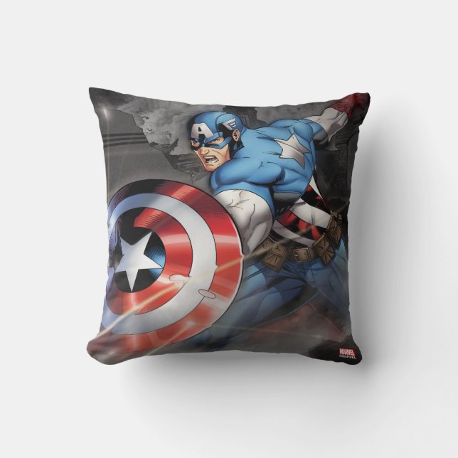 Coussin Captain America Déviant l'Attaque (Recto)