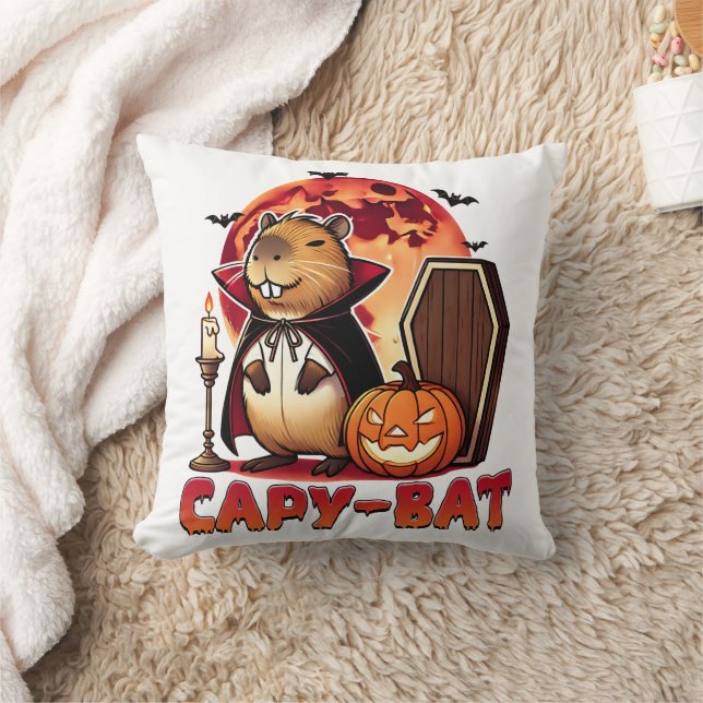 Coussin Capy-bat Capybara Halloween (Couverture)