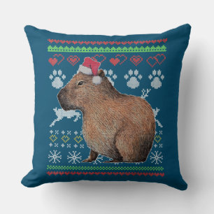 Coussin Capybara Père Noël-Claus Ugly Christmas Sweat Holi