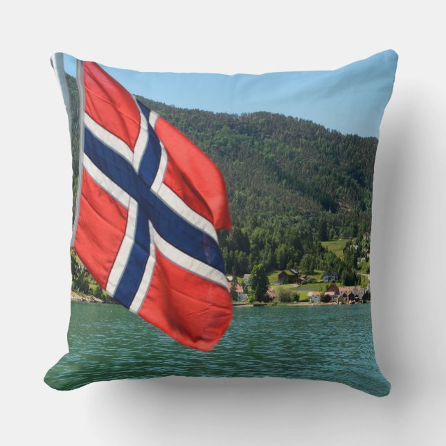 Coussin Car-ferry dans le carreau de la Norvège (Recto)