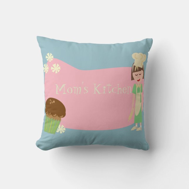 Coussin Caractère de dessin Baker personnalisé Cuisine amu (Recto)