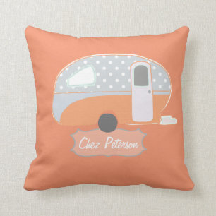 Coussin Caravane Rétro Orange