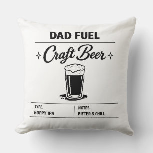 Coussin Carburant Papa – Bière artisanale pour la fête des