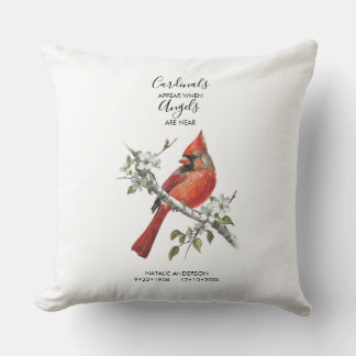 Coussin Cardinals appear when angels are near Memorial