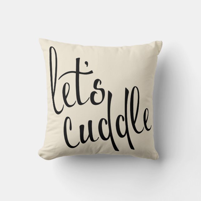 Coussin Caressons la typographie contemporaine (Recto)