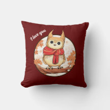 Caricature adorable de chouette "I Love You"