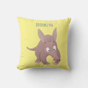 Coussin Caricature amusante de Aardvark