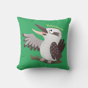 Coussin Caricature de kookaburra drôle et drôle