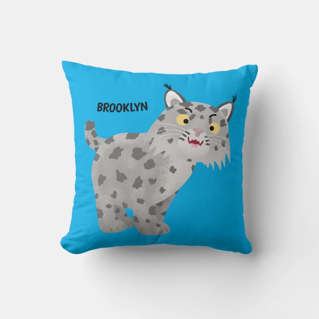 Coussin Caricature de lynx de lynx de lynx (Recto)