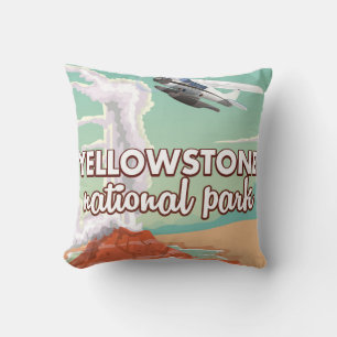 Coussin Caricature du parc national de Yellowstone
