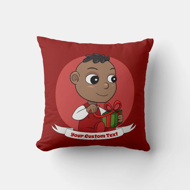 Coussin Caricature pour bébé de Noël Jeu d'oreiller (Recto)