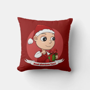 Coussin Caricature pour bébé de Noël Jeu d'oreiller