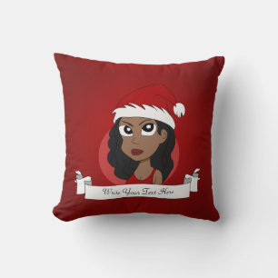 Coussin Caricature pour fille de Noël Lancer l'oreiller
