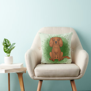 Coussin Carlin Cavalier King Charles Spaniel Ruby de coule