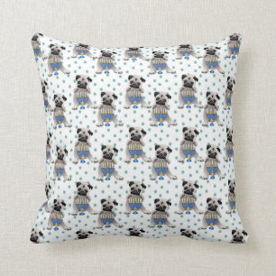 Coussin Carlin et Menorah de Hanoukka