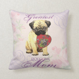 Coussin Carlin Heart Mom