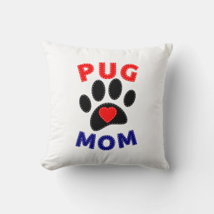 Coussin Carlin Maman Chien Maman Dessin