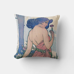 Coussin Carnation (Quatre Fleurs), Alphonse Mucha