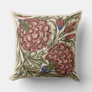 Coussin Carnation Tile Fleur Art antique