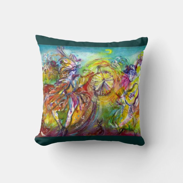 Coussin CARNAVAL ITALIEN / Danse, Musique, Théâtre (Recto)