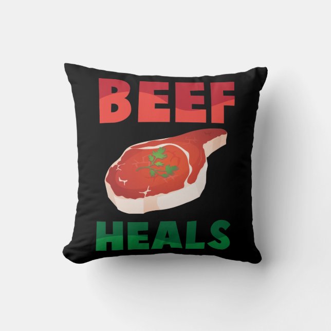 Coussin Carnivore Lover Carnivore Beef Heals Barbecue Food (Recto)