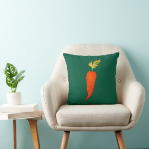 Coussin Carotte aquarelle ludique