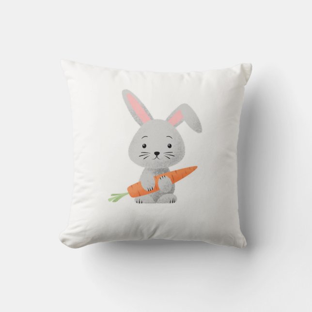 Coussin Carotte de lapin farci de carottes mignonnes (Recto)
