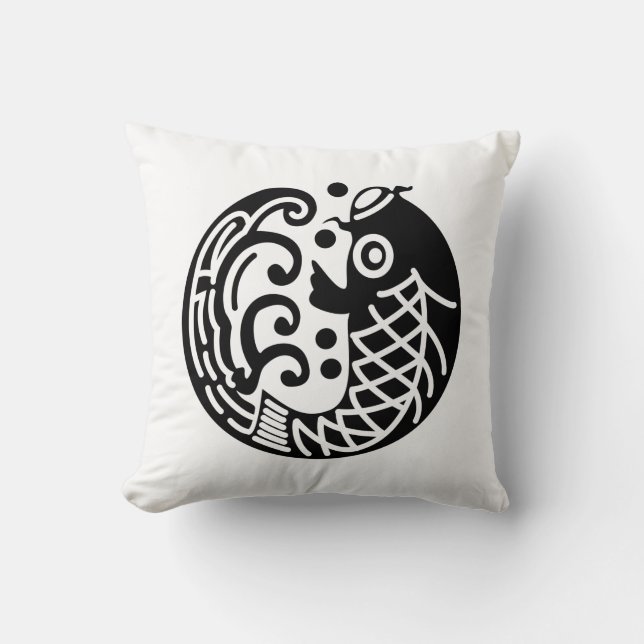 Coussin Carpe et onde (Recto)