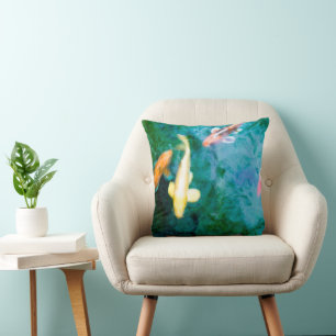 Coussin Carpe Koi Colorée