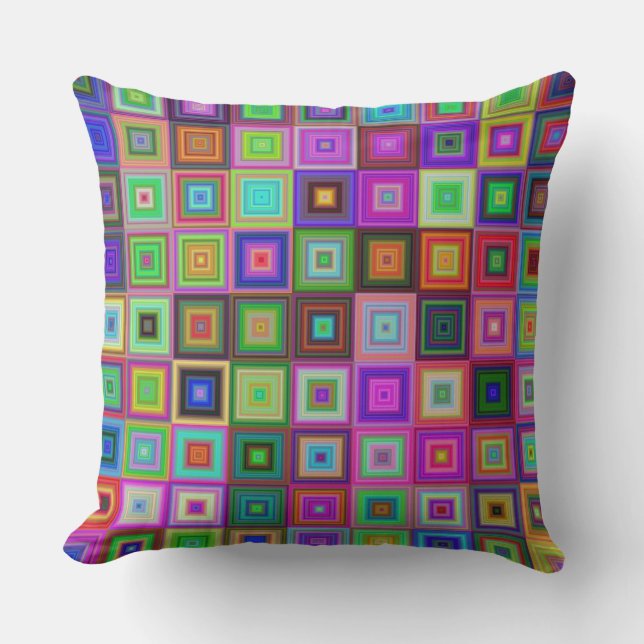 coussin carré arc-en-ciel (Recto)