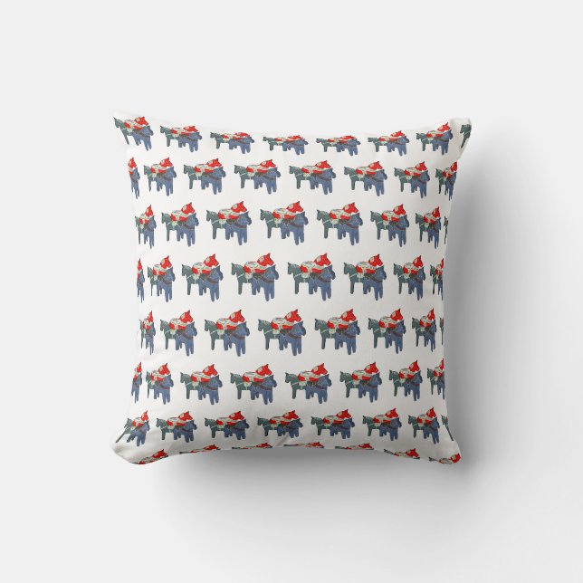 Coussin Carré Dala Horses (Recto)