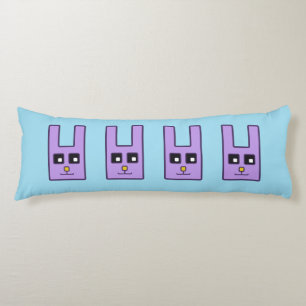 Coussin carré de corps de lapin de Pâques