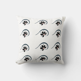 Coussin carré de fleur monochromatique – Flora élé