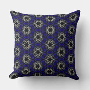 Coussin Carré de glace bleu cool avec Etoile Design Jeter 