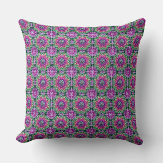 Coussin Carré de grand-mère motif de crochet Rétro des ann