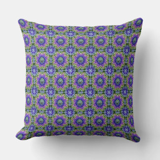 Coussin Carré de grand-mère motif de crochet Rétro Soixant