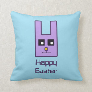 Coussin carré de lapin de Pâques