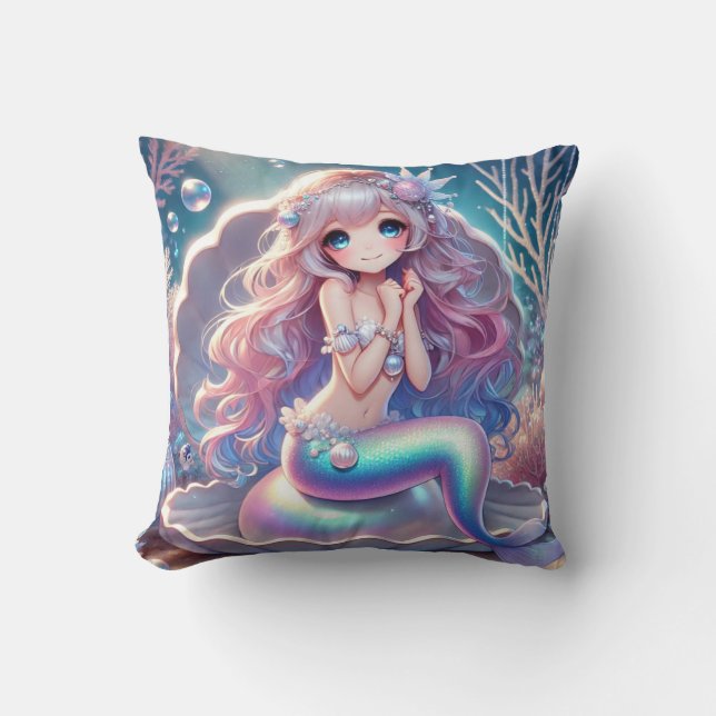 Coussin Carré de l'Imaginaire Mermaid (Recto)