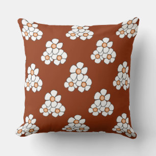 Coussin Carré de marguerite orange