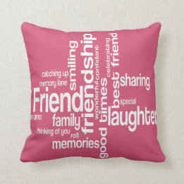 Coussin Carré de mot d'amitié