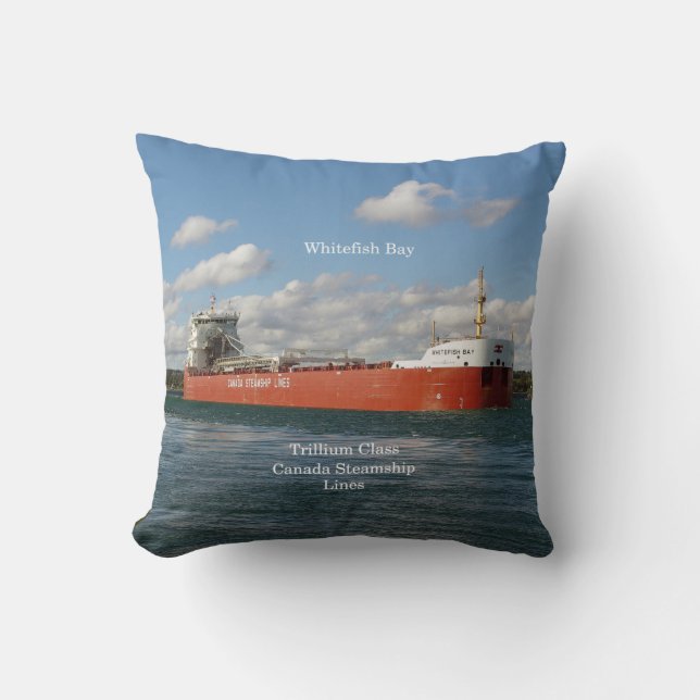 Coussin carré de Whitefish Bay (Recto)